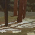 Arbres de Fonvert, 90cmx30cm, huile sur toile, 2015