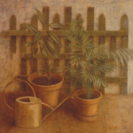 75cmx75cm, huile sur carton, 1987