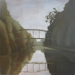 Canal de Bourgogne, 80cmx80cm, huile sur toile, 2010