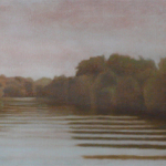 Canal de Bourgogne, 90cmx30cm, huile sur toile, 2010