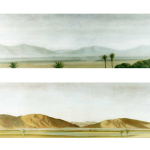 La palmeraie, 90cmx30cm (x2), huile sur toile, 2002