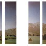 Panoramique San Sebastian, (44cmx160cm) x 4, huile sur toile marouflée sur bois, 1997