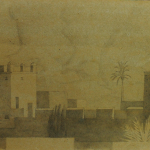 Marrakech, 31cmx18,5cm, mine de plomb sur carton, 2003